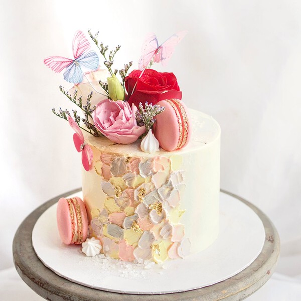Aurora Cake | Pastel Floral Butterfly